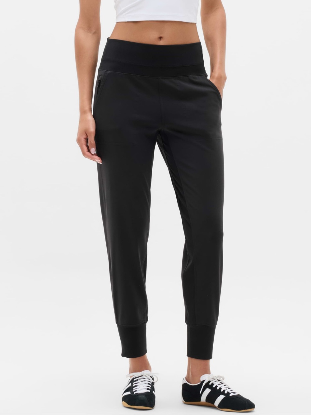 Athleta Venice High Rise Joggers, xxs, black